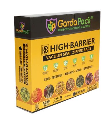 GardaPack High-Barrier Vacuum Seal Bag, Black and Clear, 11 in. x