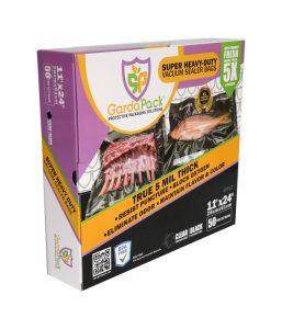 GardaPack® Super Heavy-Duty 11″ x 24″ Clear-Black 5 Mil Vacuum Seal Bags (50 Count)