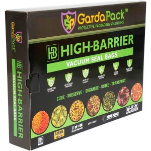 GardaPack® High-Barrier Pro 15” x 20” All-Black 5.5 Mil Vacuum Seal Bags (50 Count)